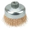 Weiler 4" Crimped Wire Cup Brush .020" Bronze Fill 5/8"-11 UNC Nut 14616 - alternate 1